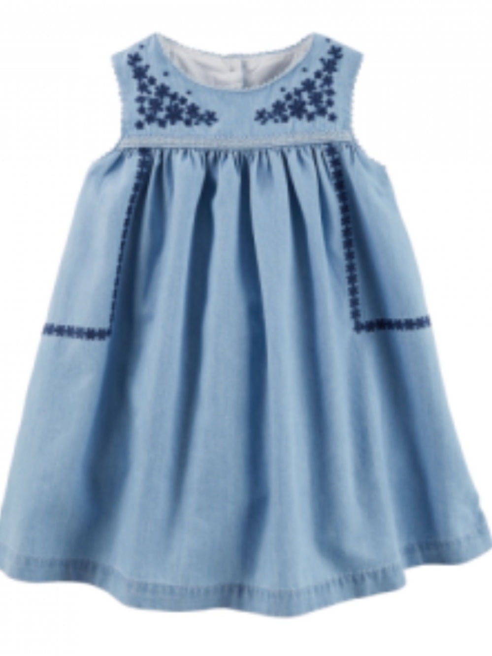Osh Kosh Chambray Sleeveless Toddler Girl's Dress Size 2T